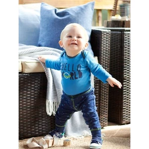 Gerber Strampler Body, Aktivhose und Kappe Outfit Set, 3-teilig, blau, 18 Monate. - Bild 1 von 5