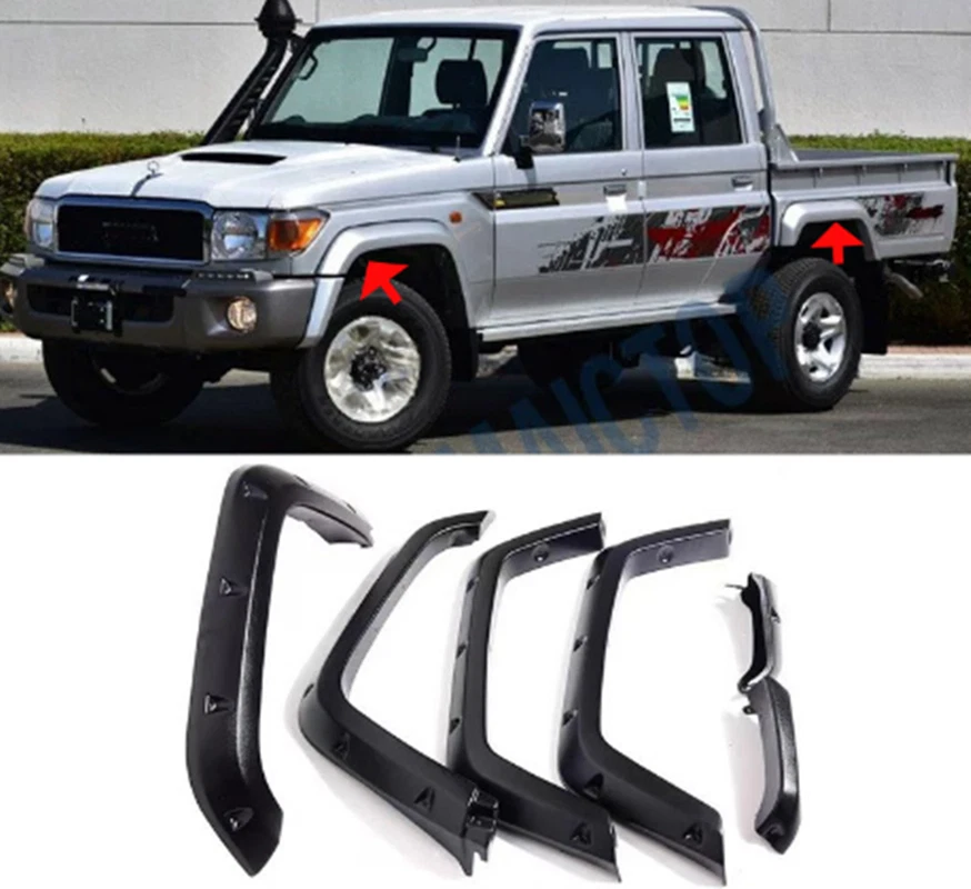 6PCS ABS Plastic Wheel arch decoration mudguard For Toyota Land Cruiser LC79 — 第 1/4 张图片