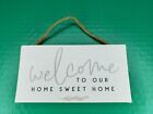 Welcome To Our Home Sweet Home Hanging Wooden Home Decor