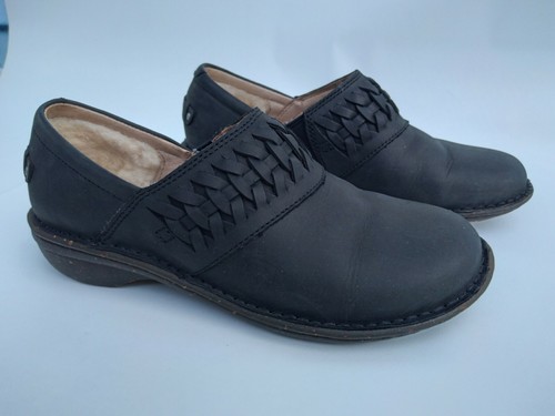 Scarpe UGG Australia Anila da donna taglia 7 nere foderate in pelle 1005427
