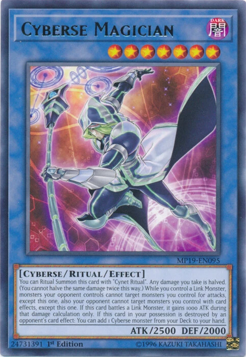 x3 Cyberse Magician - MP19-EN095 - Rare - 1st Edition Yu-Gi-Oh! M/NM - Image 1 of 1