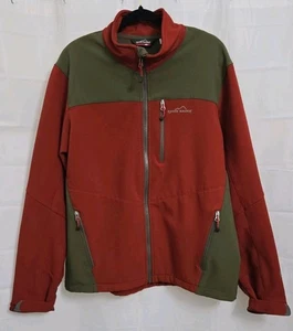 Eddie Bauer Jacket Men L Rust Red Full Zip Shell 365 Coat Outdoors Hiking Casual - Picture 1 of 15