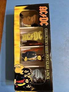 AC/DC Glasses Set 16oz 4pack Made In The USA Featuring Angus Young Guitarist - Picture 1 of 6