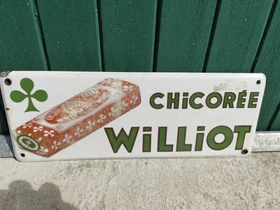 plaque émaillée Chicorée Williot Signé Émaillerie koekelberg Bruxelles Original  - Photo 1/2