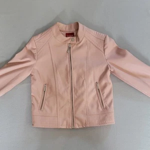 GUESS Teens Pink Faux Leather Jacket Size 10 - Picture 1 of 14