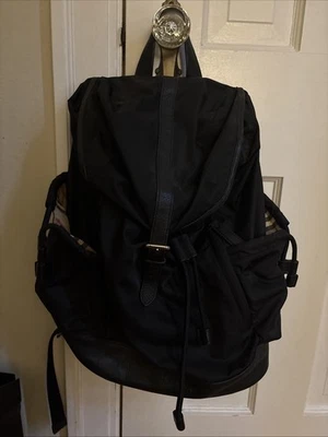 Burberry Rucksack Silver Hardware Backpack Large Black Nylon/Leather - Image 1 of 4