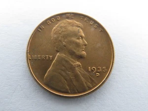 $.01 1935-D Brilliant Uncirculated Lincoln Wheat Penny Cent Coin Red BU #40 - Picture 1 of 2