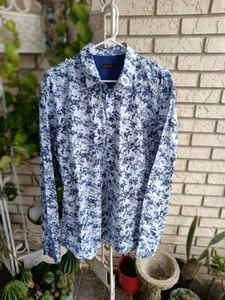 Sand 45 Herren Langarm Button Down blau/weiß geblümt - Bild 1 von 7