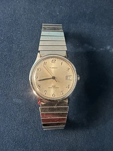 Timex Marlin Años 80 Tono Plateado Cuadrante Para Hombre De Colección Años 80 Mecánico... - Imagen 1 de 4