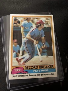 Topps Pete Rose Record Breaker #205 1981 - Imagen 1 de 2