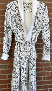 UGG Damen Karoline Fleece gefütterter Leoparden Morgenmantel Gr. M - Bild 1 von 8