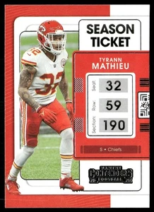 2021 PANINI CONTENDERS RED ZONE TICKET TYRANN MATHIEU KANSAS CITY CHIEFS #50 - Picture 1 of 2