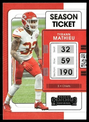 2021 PANINI CONTENDERS RED ZONE TICKET TYRANN MATHIEU KANSAS CITY CHIEFS #50 - Image 1 of 2