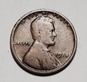 1918 P LINCOLN WHEAT PENNY #C9150 - Picture 1 of 2