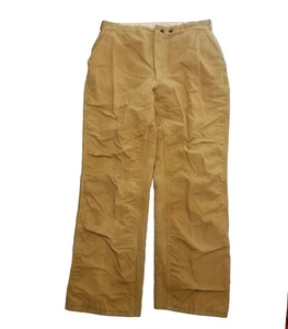 Red Head Pants Tin Cloth Workwear Hunting True Vtg Grunge 50s USA Talon 34x31 - Picture 1 of 14