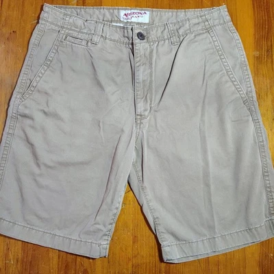 Pantalones Cortos Chinos Arizona Jean Co Para Hombres Caqui Talla 34 Frente Plano Informales Foto 1 de 4