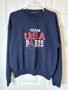 Polo Ralph Lauren Paris Olympics USA Team Sweatshirt Crew M Navy Blau Medium - Bild 1 von 6