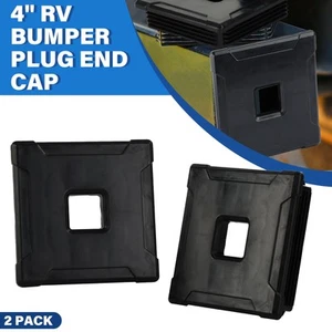 Paquete de 2 cubiertas cuadradas de goma para parachoques de 4" para remolque cámper autocaravana - Imagen 1 de 24