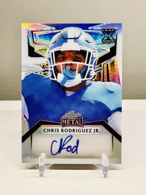 Chris Rodriguez Jr. 2022 Leaf Valiant Football Portrait Autograph /7 Rookie RC - Image 1 of 3