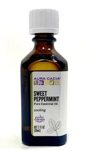 Aura Cacia süßes ätherisches Pfefferminzöl 2 Unzen (59 ml) Aromatherapie GC/MS getestet - Bild 1 von 5