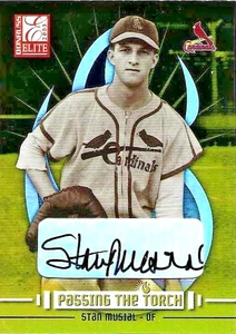 2003 Donruss Elite STAN MUSIAL Passing The Torch AUTOGRAPH #PT1 34/50 Cardinals - Picture 1 of 2