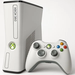 Microsoft Xbox 360 Slim Konsole Spielekonsole + Controller weiß glänzend - Bild 1 von 1