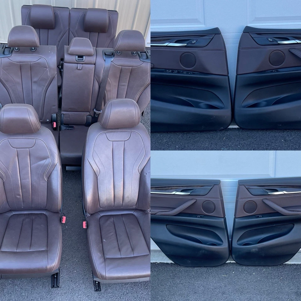 BMW X5 F15  2014 - 2018 Set Sport Front Rear Headed Seat Seats Door Panels OEM - Image 1 of 4