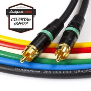 SPDIF Digitales Audio-Video-Koaxialkabel. RCA Zu RCA. Van Damme 75 Ohm Koax Grün - Picture 1 of 7