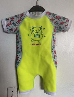 Traje de baño térmico Cheekaaboo niñas 12-18 meses Chittybabes UPF50+ robot verde Foto 1 de 4