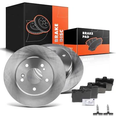 Rotores de freno de disco traseros y pastillas de freno de cerámica para Mercedes-Benz C230 C280 SLK300 Foto 1 de 4