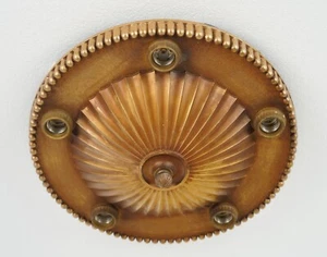 Victorian Round 5 Exposed Bulbs Ceiling Flush Mount Light - Picture 1 of 11