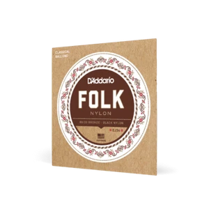 D'Addario EJ34 Ball End 80/20 Bronze Black Nylon Folk Guitar Strings - Picture 1 of 3