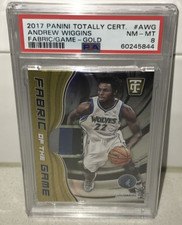 2017-18 Panini Totally Certified Fabric of the Game Andrew Wiggins #AWG GOLD /10