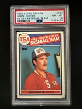 1985 Topps Tiffany #397 John Hoover - 84 USA Baseball Team - PSA 8