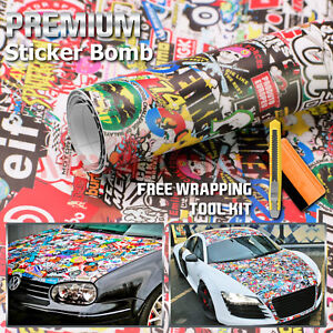 12"x60" JDM Racing Graffiti Sticker Bomb Vinyl Decal Sticker Wrap Sheet #LIO