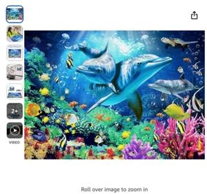 Nattork Jigsaw Puzzles 100 Pieces for Kids Youth Puzzle Beginner (Sea World)  - Picture 1 of 5