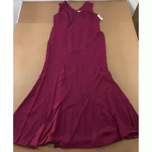 Dress The Population Womens Sandra Gown Purple V Neck Sleeveless Zip Plus 2X New - Picture 1 of 8