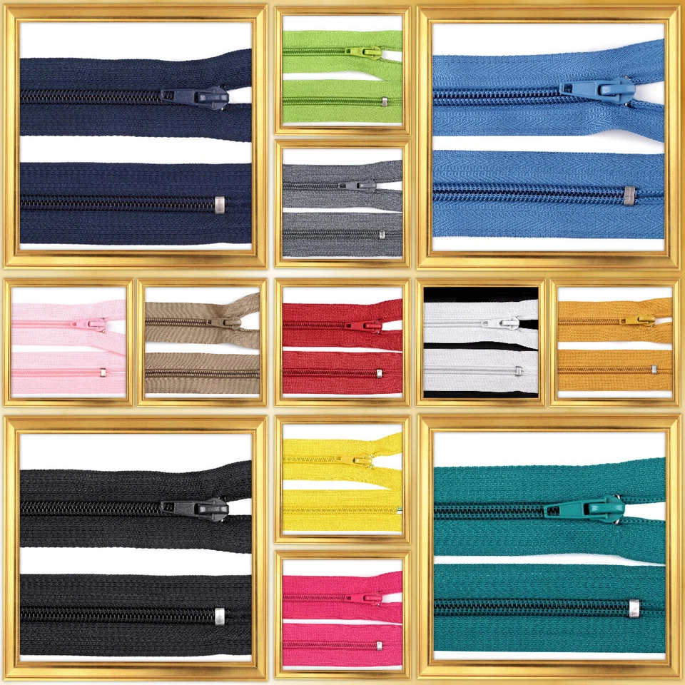 Reißverschluss 5 mm Kunststoff 18 cm Farbwahl Autolock nicht teilbar Jacke Hose