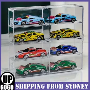 1PC Clear Acrylic Display Case with Door for 8 Compartment or 1/64 Scale Toy Car - Picture 1 of 10