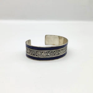 Pulsera ajustable BRC12 diseño filigrana de metal blanco tibetano para hombre y mujer - Imagen 1 de 3