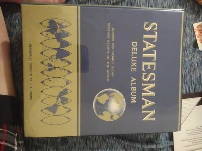 Statement deluxe album stamp collection book from around the world. - Image 1 of 4