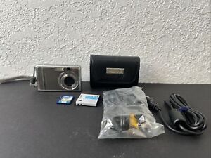 Pentax Optio S12 12MP Digital Camera - Silver Case Cords SD