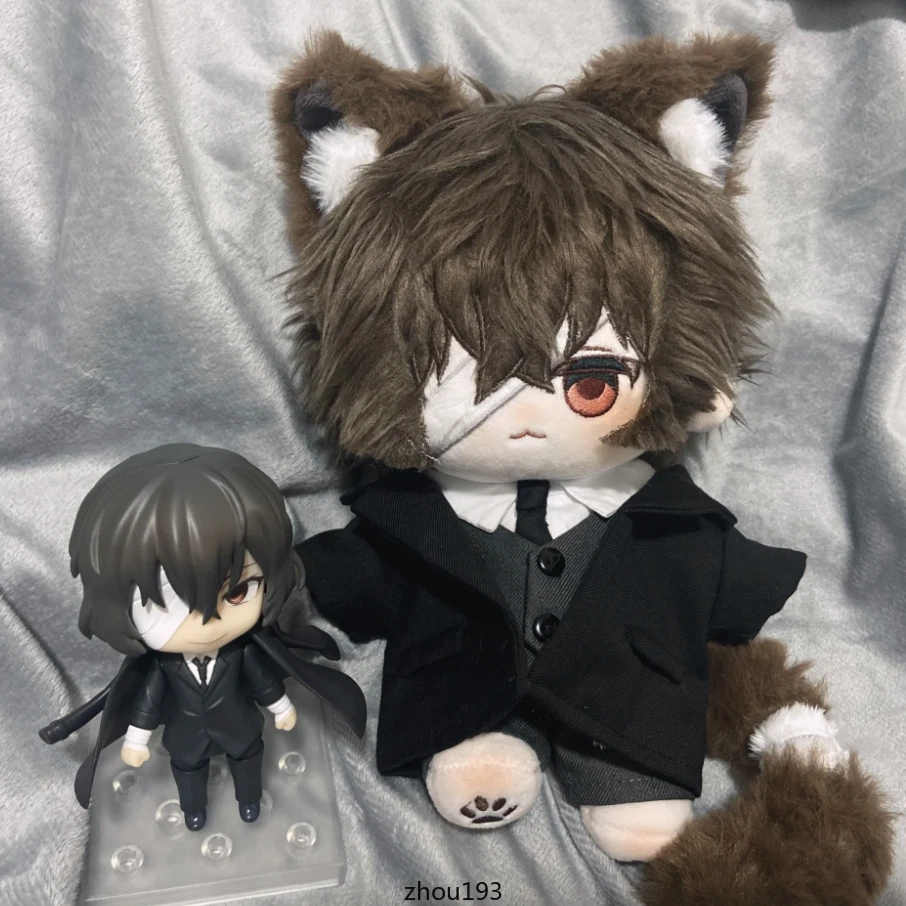 Anime Bungo Stray Dogs Dazai Osamu Cat Kawaii Animal Ear Body 20cm Plush Toys