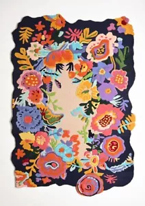 Modern Floral Multi Color Wool Area Rug Hand tufted Rug for living room - Picture 1 of 4