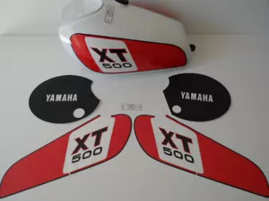 XT 500 YAMAHA 1978 DECAL /KIT D'EMBLEMES COMPATIBLE POUR RESERVOIR ET CACHES - Imagen 1 de 3
