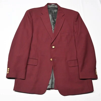 De Colección Stafford 44L Rojo Granate Lúpulo Lana Hombres Blazer Traje Chaqueta Abrigo Deportivo Foto 1 de 4