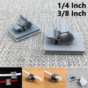 Self Adhesive 1/4" 3/8" Tubing Clips Pipe Holder Mount for RO Unit Water Filter - Picture 1 of 13