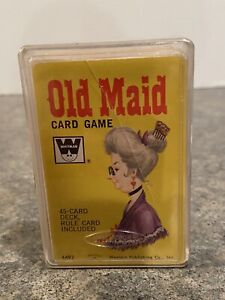 Vintage Whitman 4492 Old Maid Card Game Plastic Case 1960’s Missing Rule Card ￼