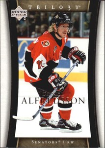 2005-06 Upper Deck Trilogy Senators Hockey Card #60 Daniel Alfredsson
