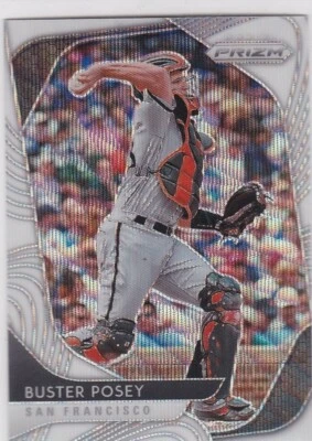 BUSTER POSEY 2020 Select WHITE WAVE PRIZMS $$ VARIATION Baseball Card SF GIANTS! - Image 1 of 2
